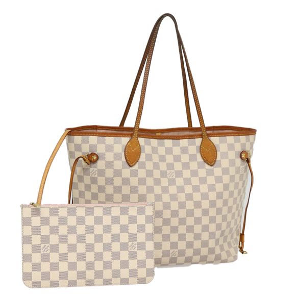 LOUIS VUITTON Damier Azur Neverfull MM Tote Bag N41605 LV Auth 87566 - Picture 1 of 16